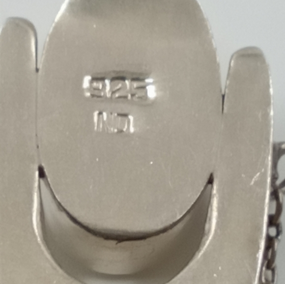 TAXCO ONYX LINK SILVER BRACELET - Picture 3 of 4